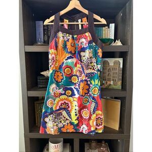 Vintage Uncle Frank Retro Multicolor Floral Mini Dress Size Small